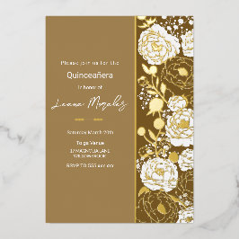 En Aluminium Invitation Brown Quinceañera Foil