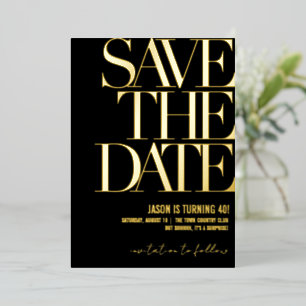 En Aluminium Invitation d'anniversaire Enregistrez la date, Soi