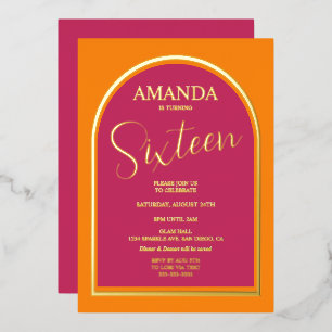 En Aluminium Invitation d'anniversaire moderne pour tout âge