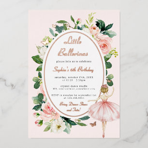 En Aluminium Invitation d'anniversaire pour enfants Ballerine R