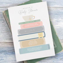 Invitation de Baby shower de livre