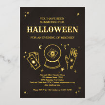 Invitation de fête d'Halloween sorcière de chiroma