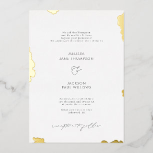 En Aluminium Invitation de feuille de design mariage d'arêtes d
