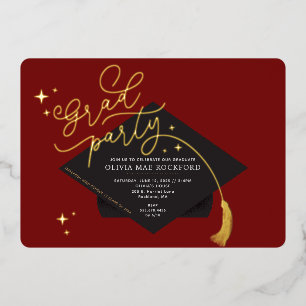En Aluminium Invitation de la fête de graduation