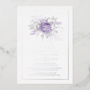 En Aluminium Invitation de la lavande et du baptême floral d'ar