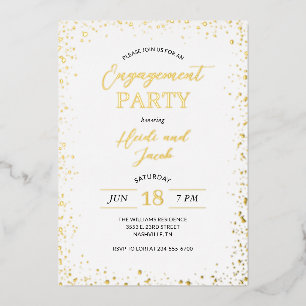En Aluminium Invitation de la partie d'engagement de Glitz mode