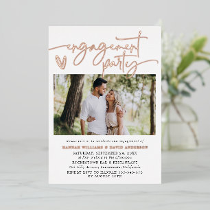 En Aluminium Invitation de la partie d'engagement photo moderne