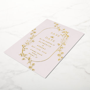 En Aluminium Invitation de mariage moderne à motif floral esqui