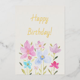 En Aluminium Invitation de papier d'aluminium aux fleurs sauvag