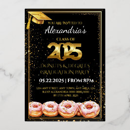 En Aluminium Invitation de remise des diplômes 2025 Donuts et D