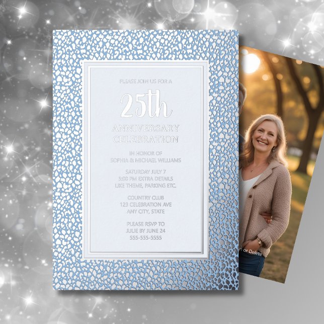 En Aluminium Invitation du 25e anniversaire du Mariage Silver B (Créateur téléchargé)
