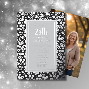 En Aluminium Invitation du 25e anniversaire du Mariage Silver F