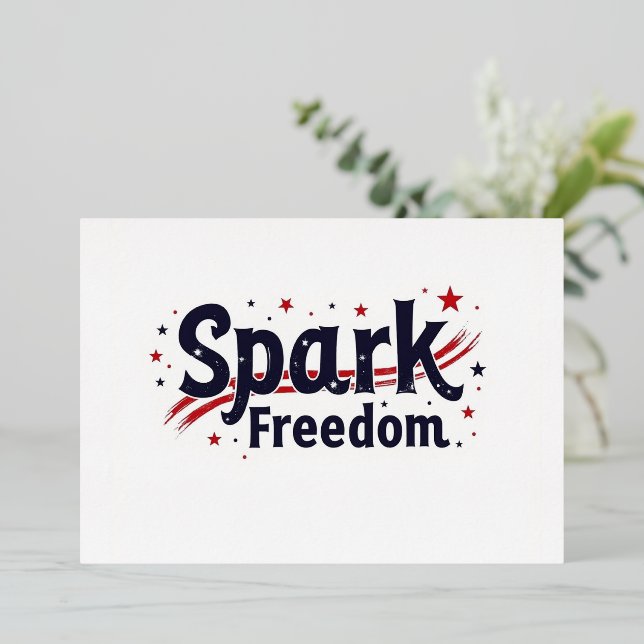 En Aluminium Invitation du parti de la liberté d'étincelle (Debout devant)