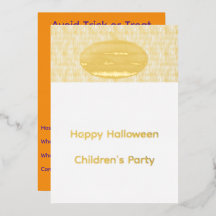 Invitation Halloween Citrouille