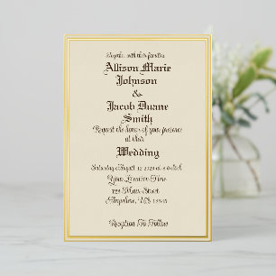 En Aluminium Invitation simple mais élégante à huile encadrée o