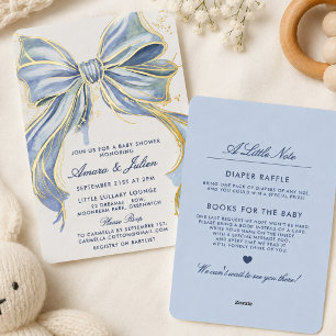 En Aluminium Invitation Tout-en-Un Garçon Baby Shower à l'Aquar
