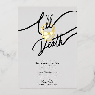 En Aluminium Jusqu'à la mort Moderne minimaliste Invitation à l