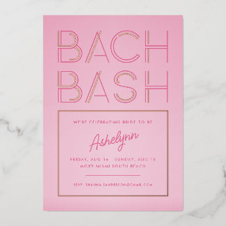 En Aluminium Luminosité rétro | Bachelorette Foil Invitation