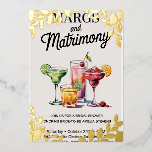 En Aluminium Marges et mariage Invitation à la douche nuptiale 