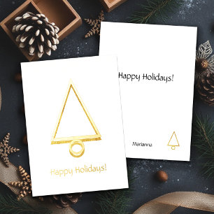 En Aluminium Simple Élégant Joyeux Noël Foil Invitation