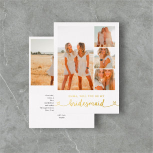 En Aluminium Soyez Mon Épouse Drôle Photo Foil Invitation
