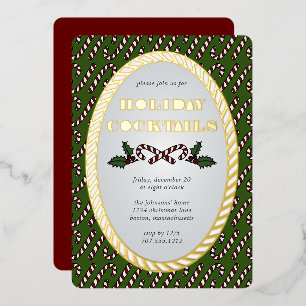 En Aluminium Sucre de canne rêve de Noël Invitation Foil
