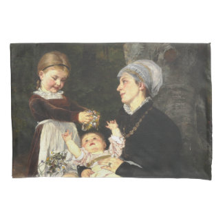 En Ammes Besøg - Bertha Wegmann Fine Art Kissenbezug
