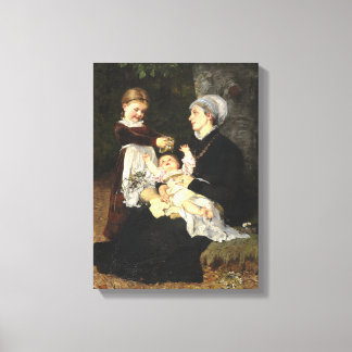 En Ammes Besøg - Bertha Wegmann Fine Art Leinwanddruck