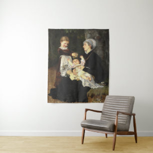 En Ammes Besøg - Bertha Wegmann Fine Art Wandteppich
