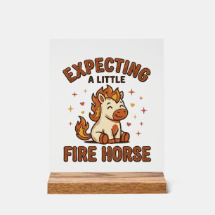 En attente d'un petit cheval de feu Vintage Baby S