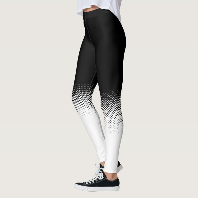 en blanco y negro con lunares leggings (Links)