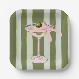 En Carton Assiettes à cocktail Martini Rose Prépa