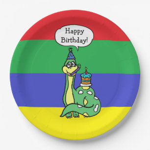En Carton Assiettes Anniversaire Thème Dinosaures