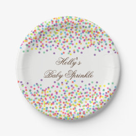 En Carton Assiettes de Baby shower, Plaques de fête Confetti