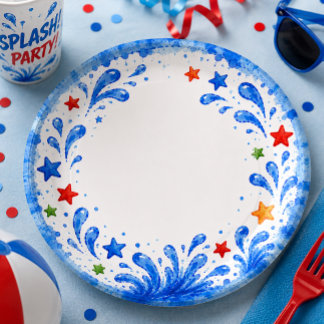 En Carton Assiettes de fête d'anniversaire de piscine pour e