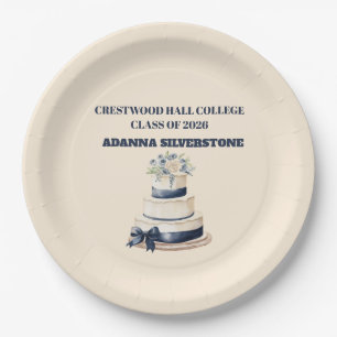 En Carton Assiettes de fête de fin d'études-Editable