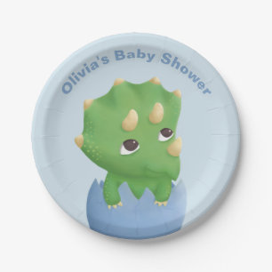 En Carton Assiettes de fête pour Baby Shower Triceratops Mig