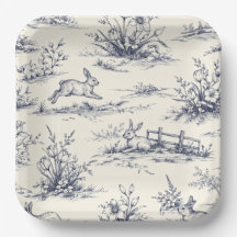 Assiettes de lapin de Pâques