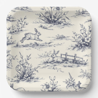En Carton Assiettes de lapin de Pâques