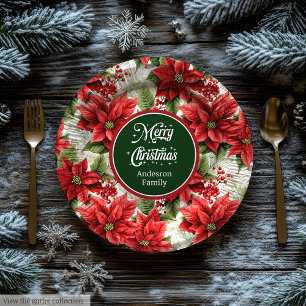 En Carton Assiettes élégantes de Noël personnalisées au poin