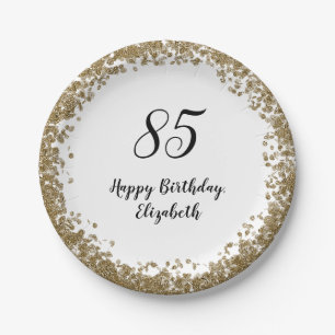 En Carton Assiettes élégantes pour 85e anniversaire avec pai