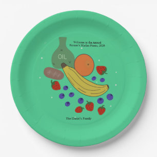 En Carton Assiettes événementielles Fruit et Huile 9 pouces