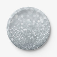Assiettes Fête Douze Ans Sucre Paillettes Blanches
