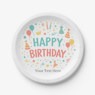 En Carton Assiettes personnalisées pour fête d'anniversaire