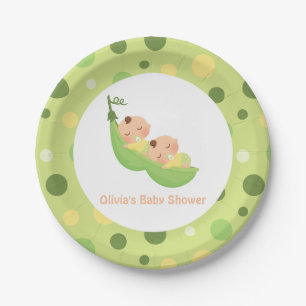 En Carton Assiettes pour Baby Shower Jumeaux Bébés Dormants