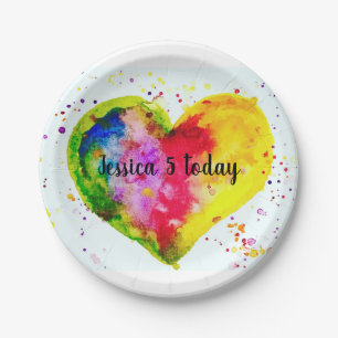 En Carton Assiettes pour fête d'anniversaire 5 aujourd'hui