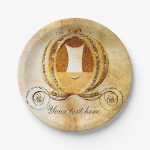 En Carton Assiettes pour fête d'anniversaire Carrosse Vintag