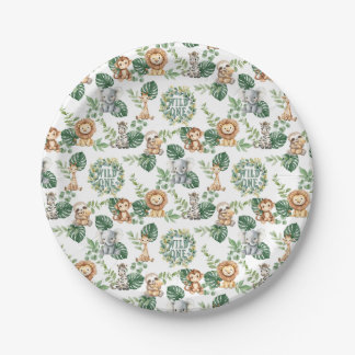 En Carton Assiettes pour gâteau d'anniversaire Safari de Wil