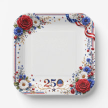 Assiettes pour la fête du 250e anniversaire de l'I