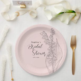En Carton Assiettes pour une douche de mariée.